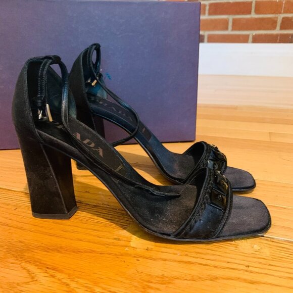Prada 7.5 US 37.5 EU Heels Shoes Platform Heel - Picture 9 of 16
